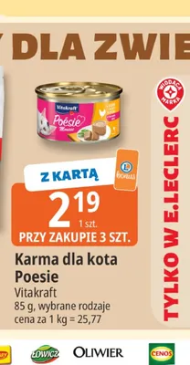 Karma dla kota Poesie promocja w Leclerc