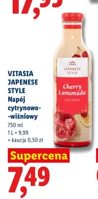 Napój cytrynowo-wiśniowy Vitasia Japanese Style promocja w Lidl