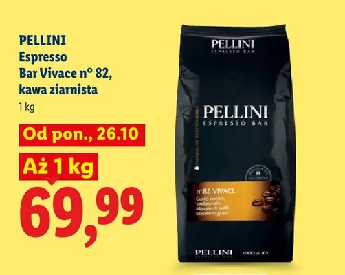 Kawa ziarnista Pellini Espresso Bar Vivace n° 82 promocja w Lidl