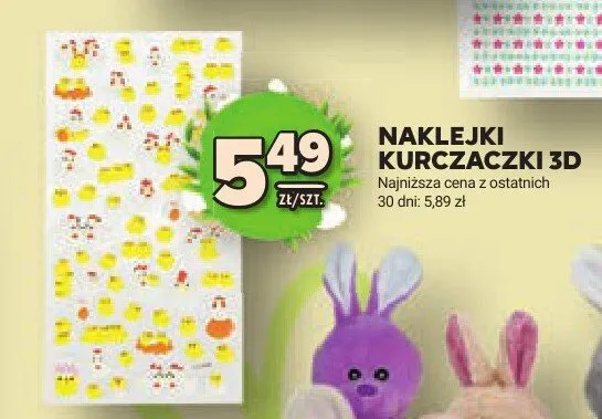Naklejki kurczaczki 3D promocja w Stokrotka