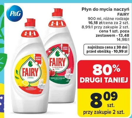 Płyn do mycia naczyń Fairy promocja w Carrefour