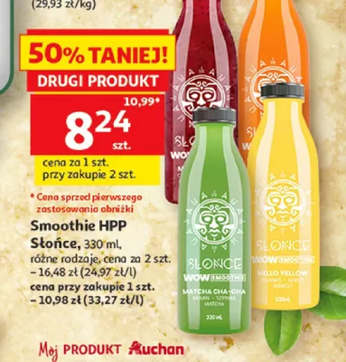 Smoothie HPP Słońce Hello Yellow promocja w Auchan