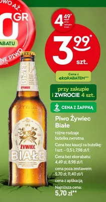 Piwo Białe różne rodzaje promocja w Żabka
