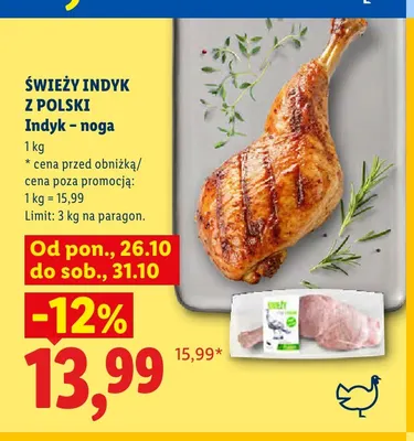 Indyk noga Świeży Indyk z Polski promocja w Lidl