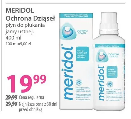 Płyn do płukania MERIDOL Ochrona Dziąseł płyn do płukania jamy ustnej promocja w Hebe