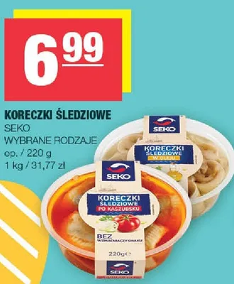 Koreczki śledziowe wybrane rodzaje promocja w SPAR