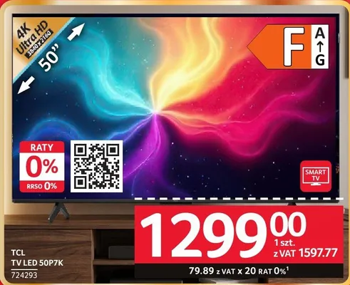 Telewizor TCL LED 50P7K promocja w Selgros