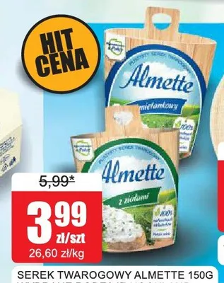 Serek twarogowy Almette z ziołami Hochland promocja w Bingo