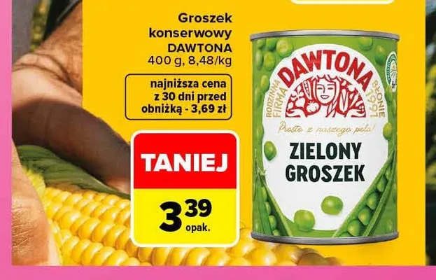 Groszek konserwowy Dawtona promocja w Carrefour