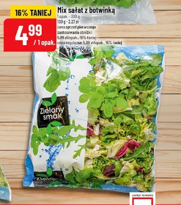 Mix sałat z botwinką Zielony smak promocja w POLOmarket