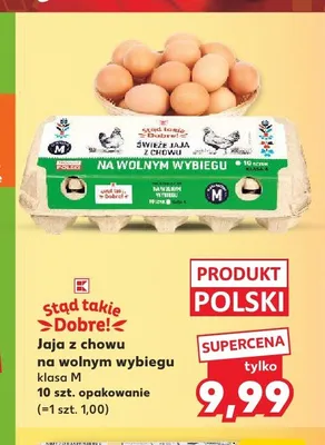 Jaja z chowu na wolnym wybiegu klasa M Stąd takie Dobre! promocja w Kaufland