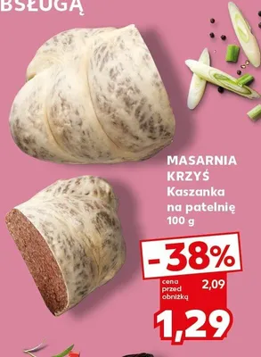 Masarnia krzyś kaszanka na patelnię promocja w Kaufland