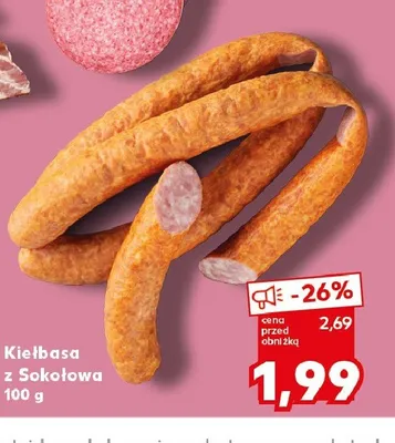 Kiełbasa z Sokołowa Sokołów promocja w Kaufland