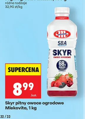 Skyr pitny owoce ogrodowe Mlekovita promocja w Biedronka