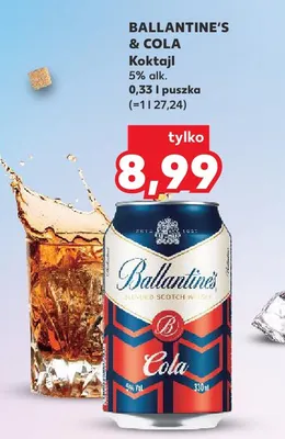 Koktajl Ballantine's & Cola promocja w Kaufland
