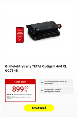 Grill elektryczny TEFAL Optigrill 4w1 XL promocja w Media Expert