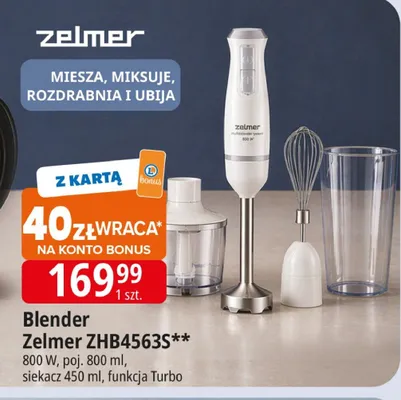 Blender Zelmer ZHB4563S 800W promocja w Leclerc