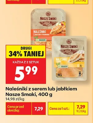 Naleśniki z jabłkiem Nasze Smaki promocja w Biedronka