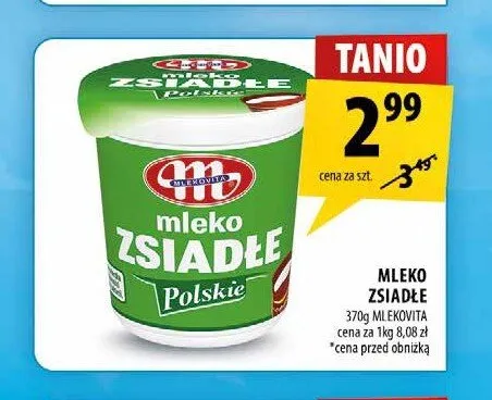 Mleko zsiadłe Polskie Mlekovita promocja w Arhelan