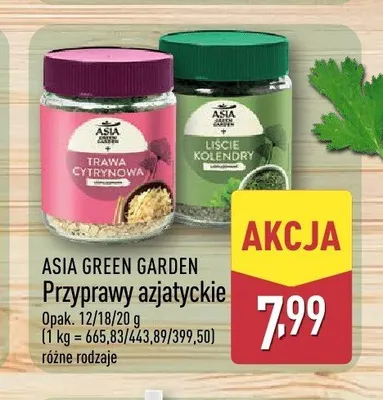 Przyprawy azjatyckie Asia Green Garden Trawa cytrynowa promocja w Aldi