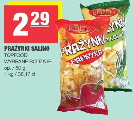Prażynki Salino papryką wybrane rodzaje promocja w SPAR