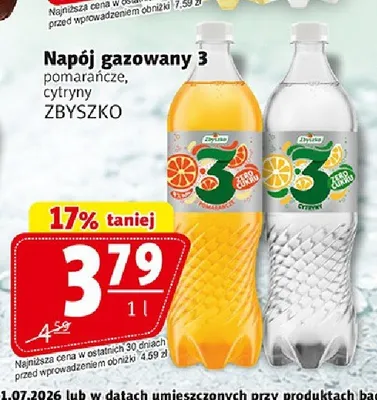 Napój gazowany 3 Zbyszko promocja w Prim Market
