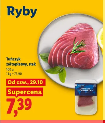 Tuńczyk żółtopłetwy stek Seamor promocja w Lidl