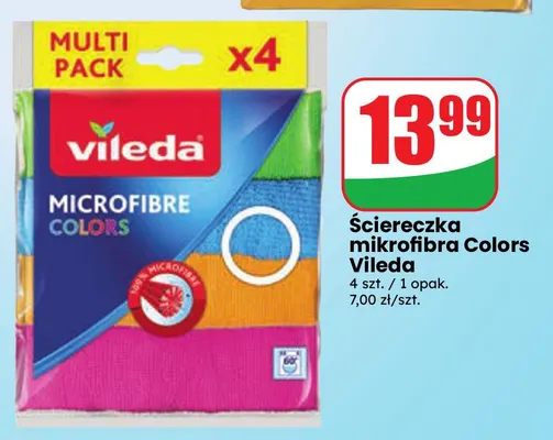 Ściereczka mikrofibra Colors Vileda promocja w Dino