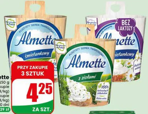 Serek Almette śmietankowy promocja w Dino