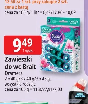 Zawieszki do wc Brait 3x40 g promocja w Leclerc