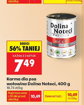Karma dla psa wołowina Dolina Noteci promocja w Biedronka