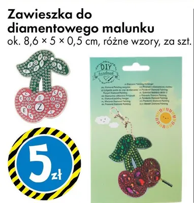 Zawieszka do diamentowego malunku ok. 8,6 × 5 × 0,5 cm, różne wzory promocja w Tedi
