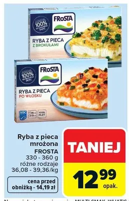 Ryba z pieca mrożona różne rodzaje promocja w Carrefour Market