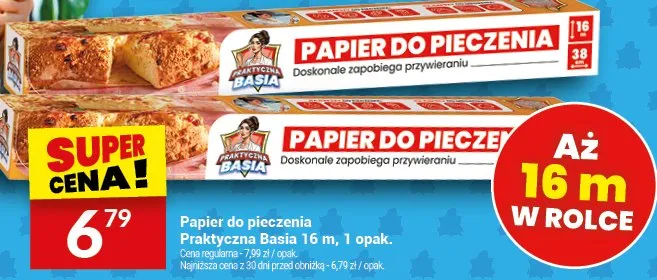 Papier do pieczenia Praktyczna Basia 16m, 1opak. promocja w Twój Market