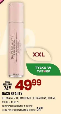 Utrwalacz do makijażu ultramocny Daso Beauty XXL promocja w Drogerie Natura