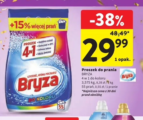 Proszek do prania Bryza 4 w 1 do koloru promocja w Intermarche