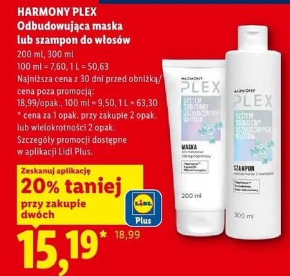 Maska do włosów Harmony Plex promocja w Lidl