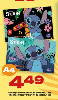 Blok rysunkowy Stitch A4 20 kartek promocja w Twój Market