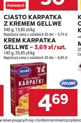 Ciasto Karpatka z kremem Gellwe promocja w Stokrotka