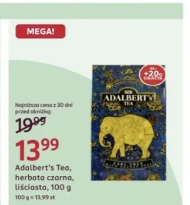 Herbata czarna liściasta Adalbert's Tea promocja w Rossmann