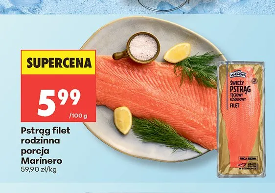 Pstrąg filet rodzina porcja Marinero promocja w Biedronka