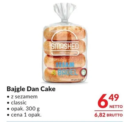 Bajgiel Dan Cake z sezamem classic promocja w Makro