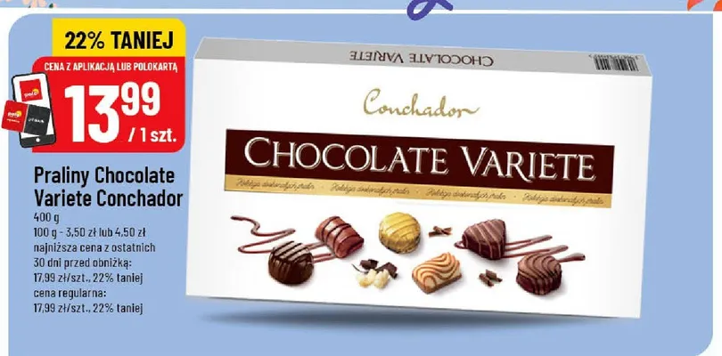 Praliny Chocolate Variete Conchador promocja w POLOmarket