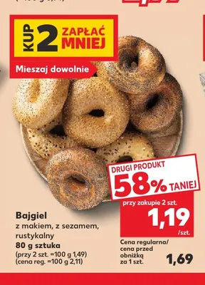 Bajgiel z makiem promocja w Kaufland