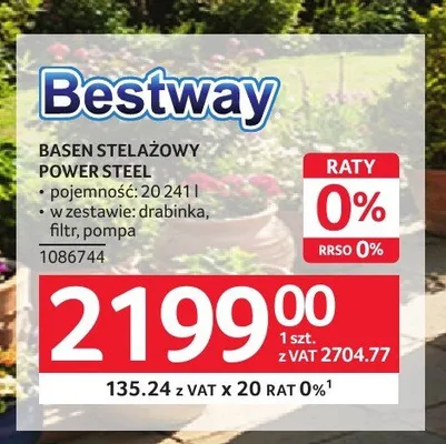 Basen stelażowy Power Steel promocja w Selgros