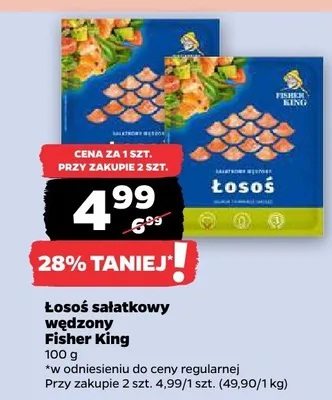 Łosoś sałatkowy wędzony Fisher King promocja