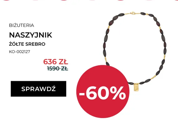 Naszyjnik Briju żółte srebro promocja w Briju