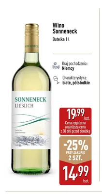 Wino Sonneneck promocja w Aldi