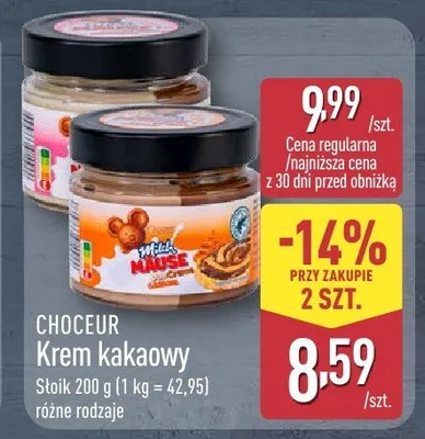 Krem kakaowy Choceur promocja w Aldi