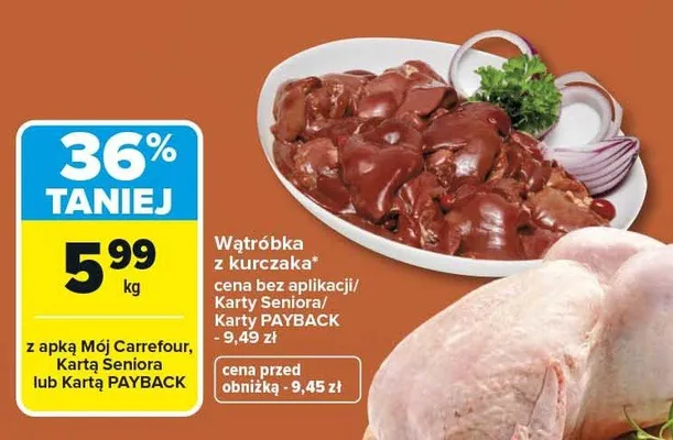 Wątróbka z kurczaka promocja w Carrefour Market